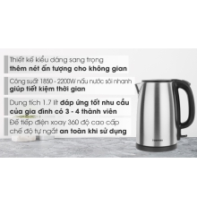 Ấm đun siêu tốc Toshiba 1.7 lít KT-17SH2NV