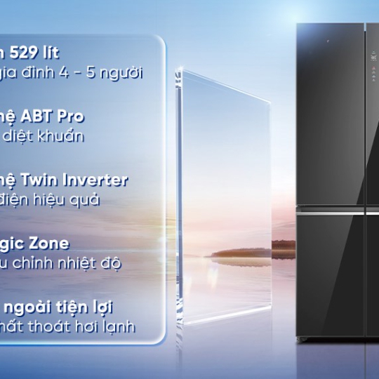 Tủ lạnh AQUA Inverter 529 lít Multi Door AQR-M600XA(WGB)