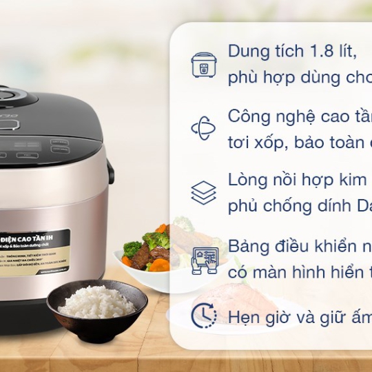 Nồi cơm cao tần Sunhouse Mama 1.8 lít SHD8959