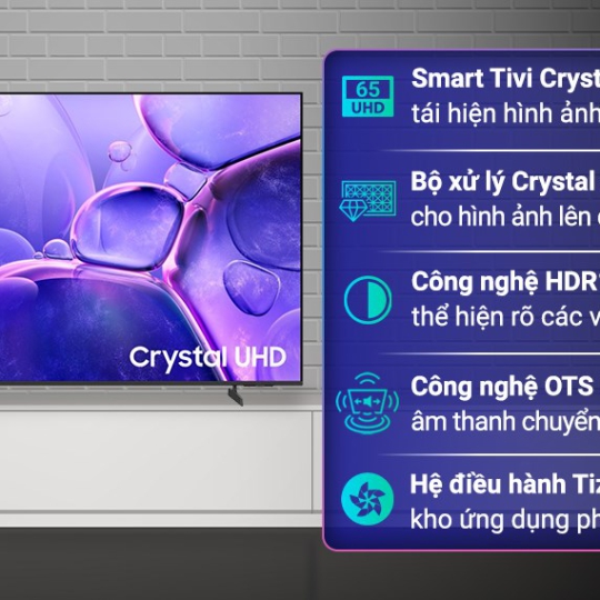 Smart Tivi Crystal UHD Samsung 4K 65 inch UA65U8550F