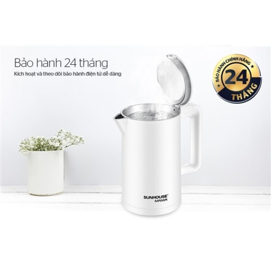 ẤM SIÊU TỐC INOX 2 LỚP 1.7L SUNHOUSE MAMA SHD1386W