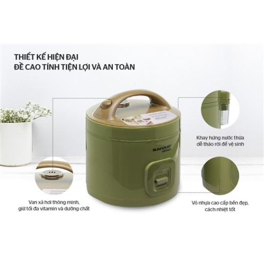 NỒI CƠM ĐIỆN 1.2L SUNHOUSE MAMA SHD8265G